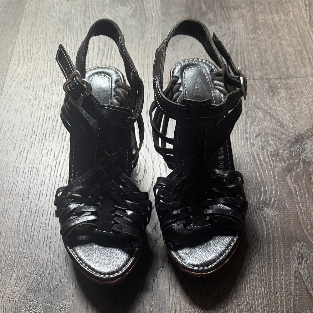 Black Strappy Sandals - Picture 1 of 1